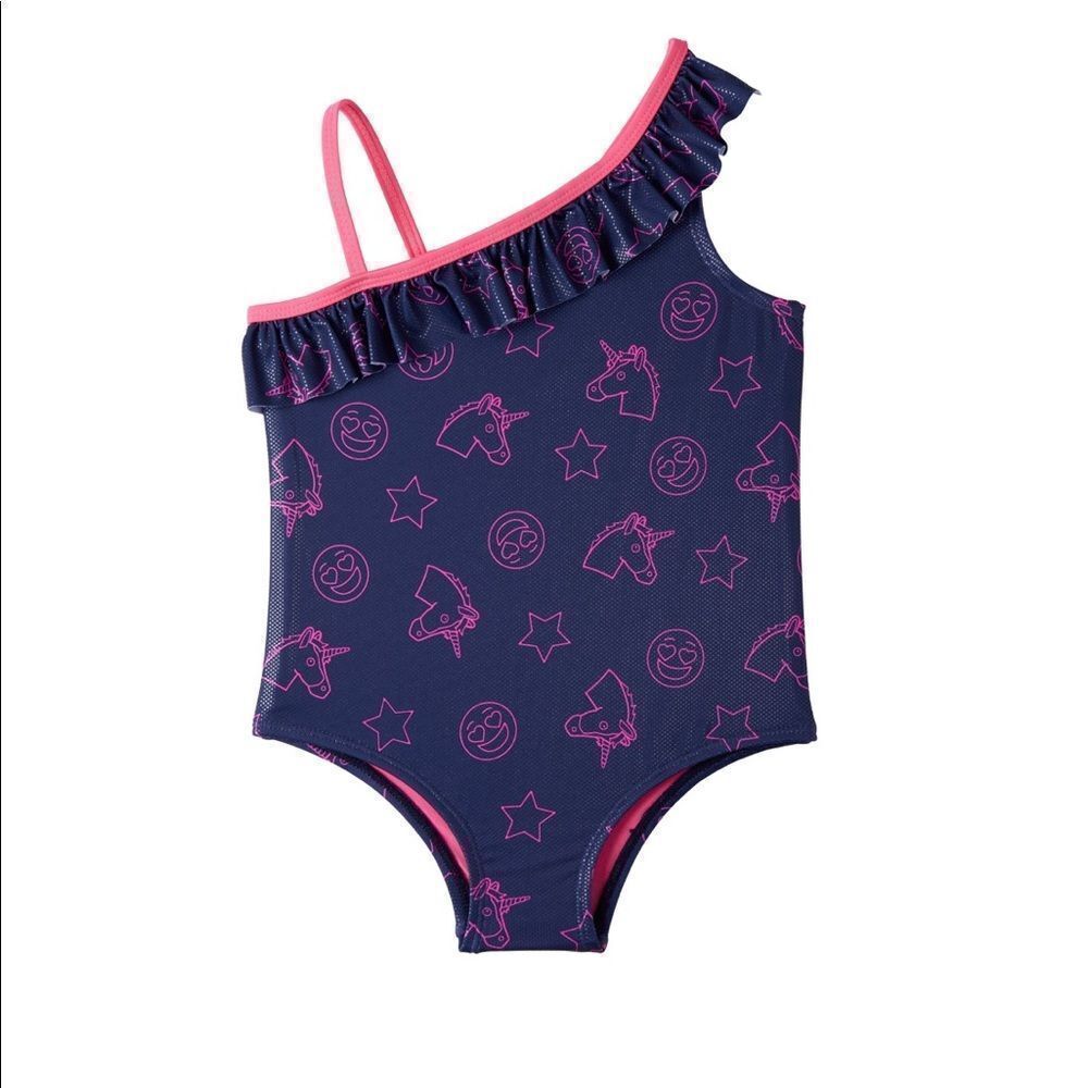 Pink Platinum Baby Toddler Girl Unicorn One-Piece
